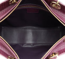 Christian Dior Purple Python Lady Dior Large Bag