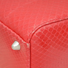 Christian Dior Red Snakeskin Lady Dior Large Bag