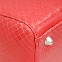 Christian Dior Red Snakeskin Lady Dior Large Bag