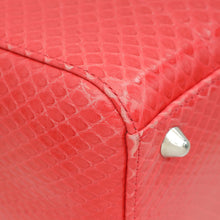 Christian Dior Red Snakeskin Lady Dior Large Bag
