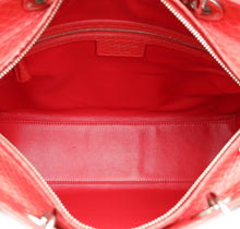 Christian Dior Red Snakeskin Lady Dior Large Bag