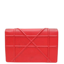 Christian Dior Red Diorama Wallet On Chain