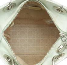 Christian Dior Light Green Lady Dior Fabric Medium Bag