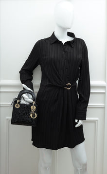 Christian Dior Black Lady Dior Mini Chain Bag W/ Twilly