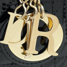 Christian Dior Black Lady Dior Mini Chain Bag W/ Twilly