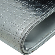Christian Dior Silver Metallic Micro-Cannage Lady Dior Croisiere Chain Wallet