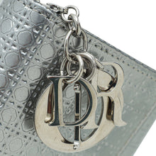 Christian Dior Silver Metallic Micro-Cannage Lady Dior Croisiere Chain Wallet