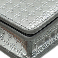 Christian Dior Silver 30 Montaigne Micro Cannage 2 In 1 Pouch