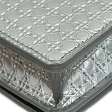 Christian Dior Silver 30 Montaigne Micro Cannage 2 In 1 Pouch
