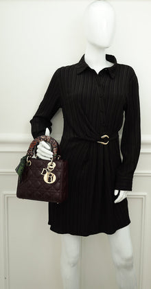 Christian Dior Amarante Lady Dior My ABCDior Small Bag W/ Twilly