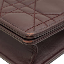 Christian Dior Burgundy Lady Dior Chain Pouch