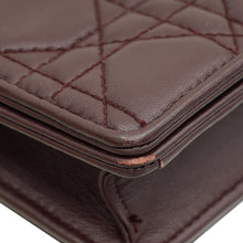 Christian Dior Burgundy Lady Dior Chain Pouch