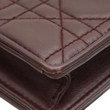 Christian Dior Burgundy Lady Dior Chain Pouch