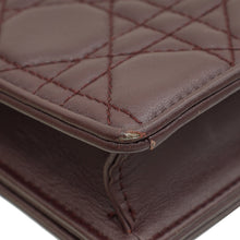 Christian Dior Burgundy Lady Dior Chain Pouch