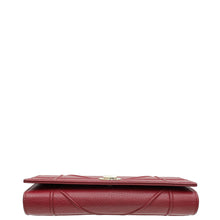 Christian Dior Burgundy Diorama Wallet On Chain