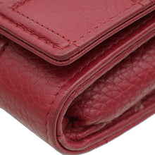 Christian Dior Burgundy Diorama Wallet On Chain