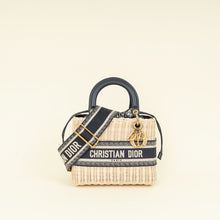 Christian Dior Bicolor Wicker Lady Dior Medium Bag
