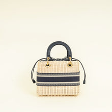 Christian Dior Bicolor Wicker Lady Dior Medium Bag