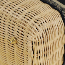 Christian Dior Bicolor Wicker Lady Dior Medium Bag