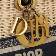 Christian Dior Bicolor Wicker Lady Dior Medium Bag