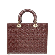 Christian Dior Burgundy Lady Dior Large Bag