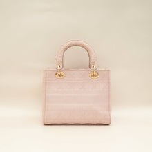 Christian Dior Rosewood Lady D-Lite Cannage Embroidery Medium Bag