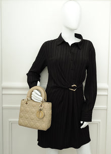 Christian Dior Desert Taupe Lady Dior My ABCDior Small Bag
