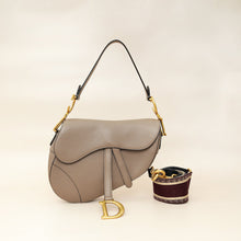 Christian Dior Etoupe Saddle Medium Bag W/ Extra Strap