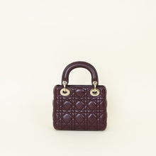 Christian Dior Burgundy Lady Dior Mini Chain Bag