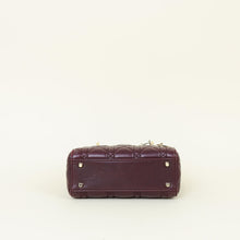 Christian Dior Burgundy Lady Dior Mini Chain Bag