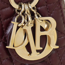 Christian Dior Burgundy Lady Dior Mini Chain Bag