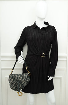 Christian Dior Green Oblique Saddle Medium Bag