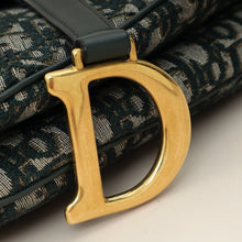 Christian Dior Green Oblique Saddle Medium Bag
