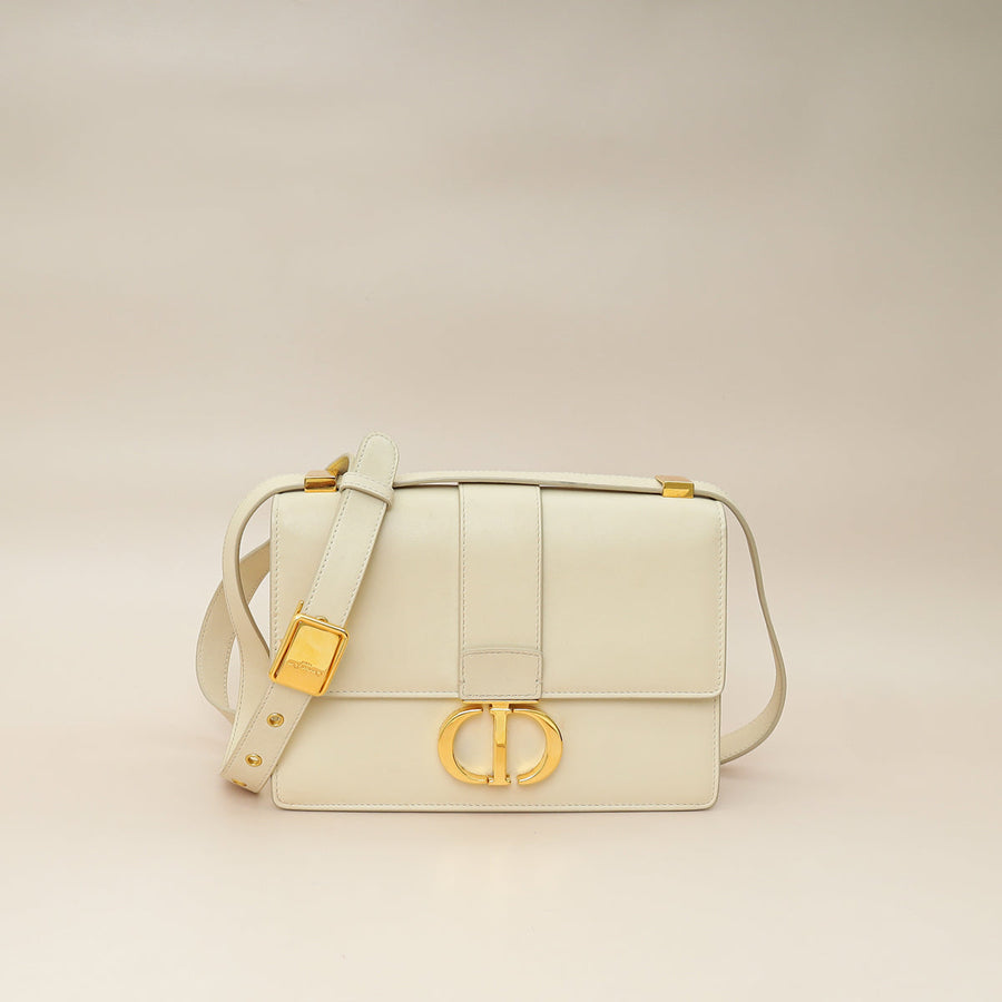 Christian Dior Cream 30 Montaigne Flap Shoulder Bag