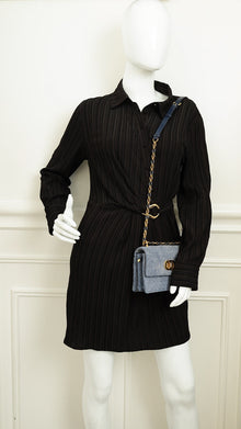 Christian Dior Blue Miss Caro Mini Cannage Denim Shoulder Bag