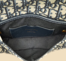 Christian Dior Navy Blue Oblique Bobby East-West Bag