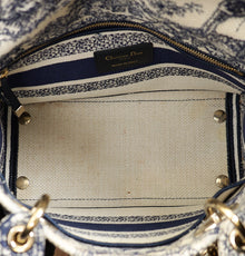 Christian Dior Bicolor Toile De Jouy Lady D-Lite Medium Bag