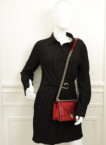 Christian Dior Red Micro Cannage Diorama Small Shoulder Bag