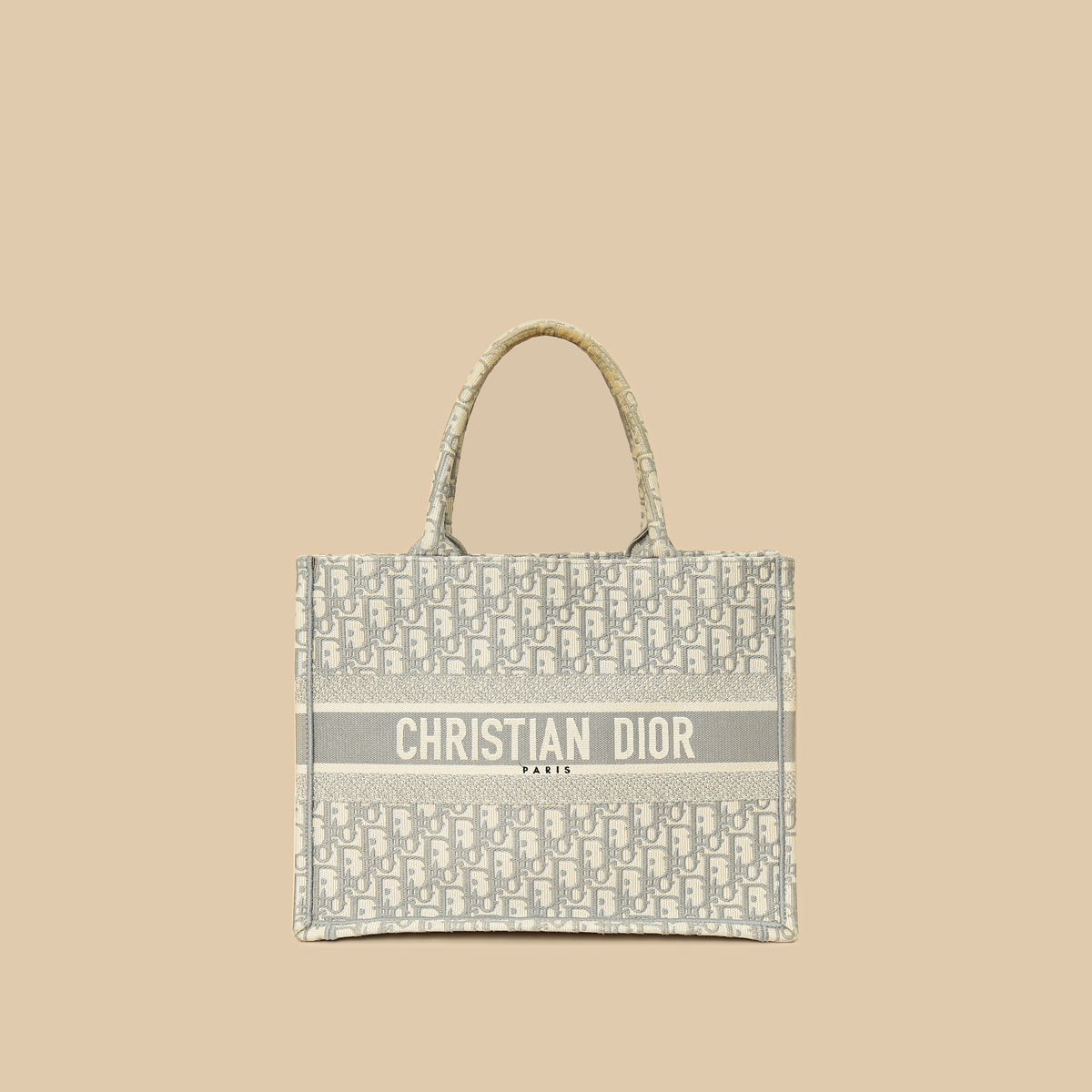Christian Dior Gray Oblique Book Tote Bag