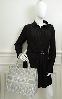 Christian Dior Gray Oblique Book Tote Bag
