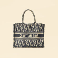 Christian Dior Navy Blue Oblique Book Tote Medium Bag