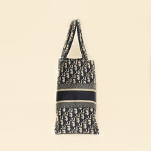 Christian Dior Navy Blue Oblique Book Tote Medium Bag