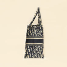 Christian Dior Navy Blue Oblique Book Tote Medium Bag
