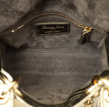 Christian Dior Metallic olive Lady Dior Alligator Mini Chain Bag