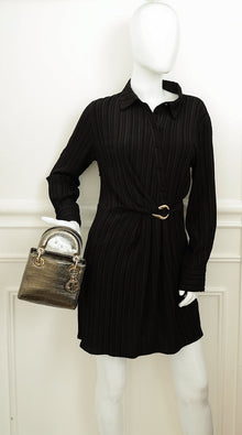 Christian Dior Metallic olive Lady Dior Alligator Mini Chain Bag