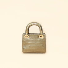 Christian Dior Metallic olive Lady Dior Alligator Mini Chain Bag