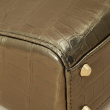 Christian Dior Metallic olive Lady Dior Alligator Mini Chain Bag