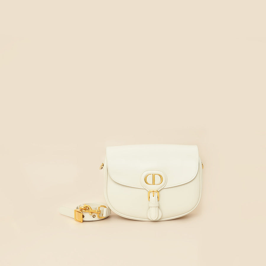 Christian Dior White Bobby Medium Shoulder Bag
