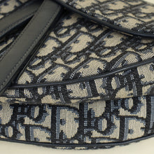 Christian Dior Navy Oblique Saddle Medium Bag