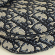 Christian Dior Navy Oblique Saddle Medium Bag